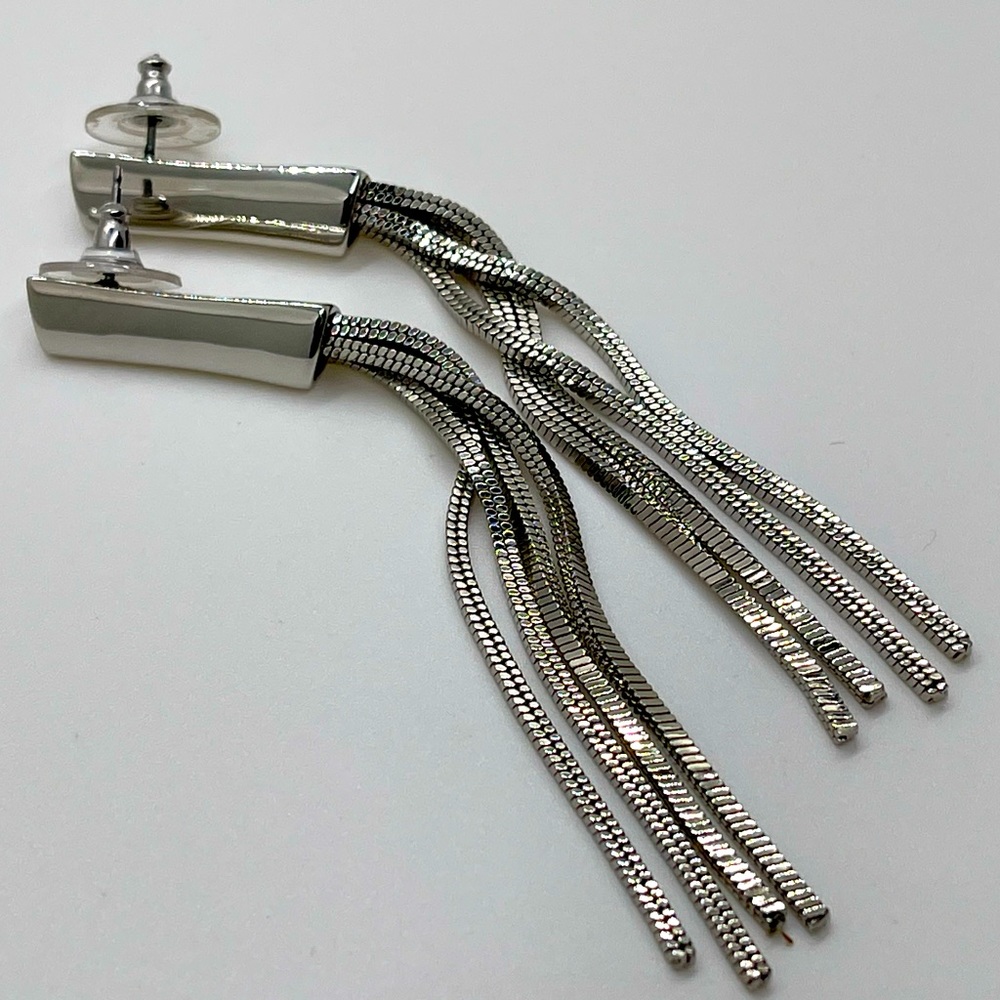 Vince Camuto Silver Chain Earings - BRAND NEW and never worn